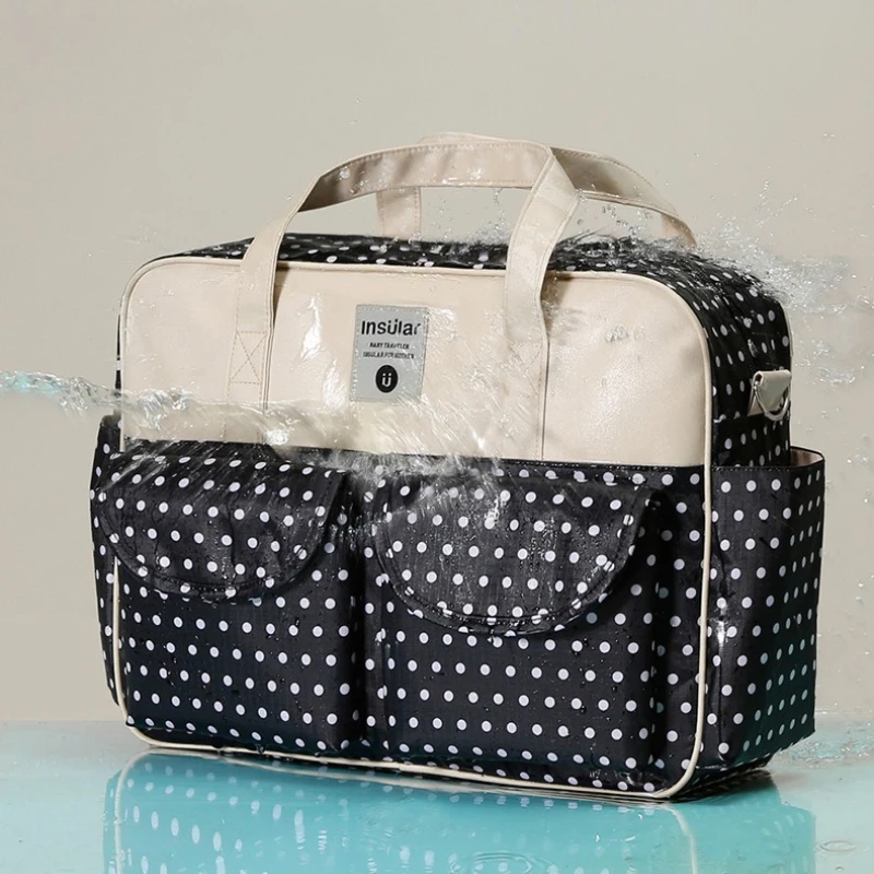 

Waterproof printed multi-functional crossbody single-shoulder mummy bag, baby bag, hand-held