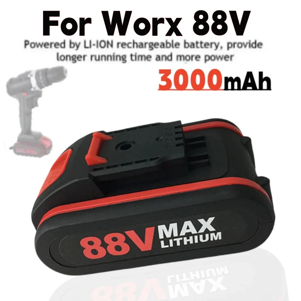 

88V 3000mAh Rechargeable Li-ion Battery For Worx Electric Tools And Chainsaws With charger