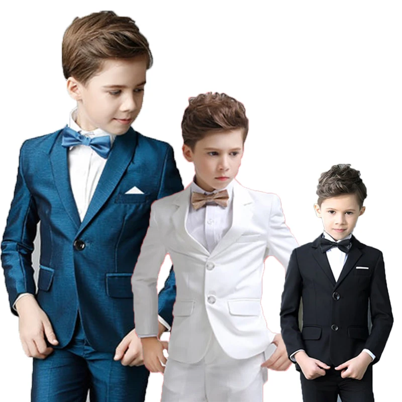 Children Shining Party Blazer Pants Baptism Suit Boys Wedding Wear Kids Photography Costume Gentlemen Teenager Prom Tuxedo Dress