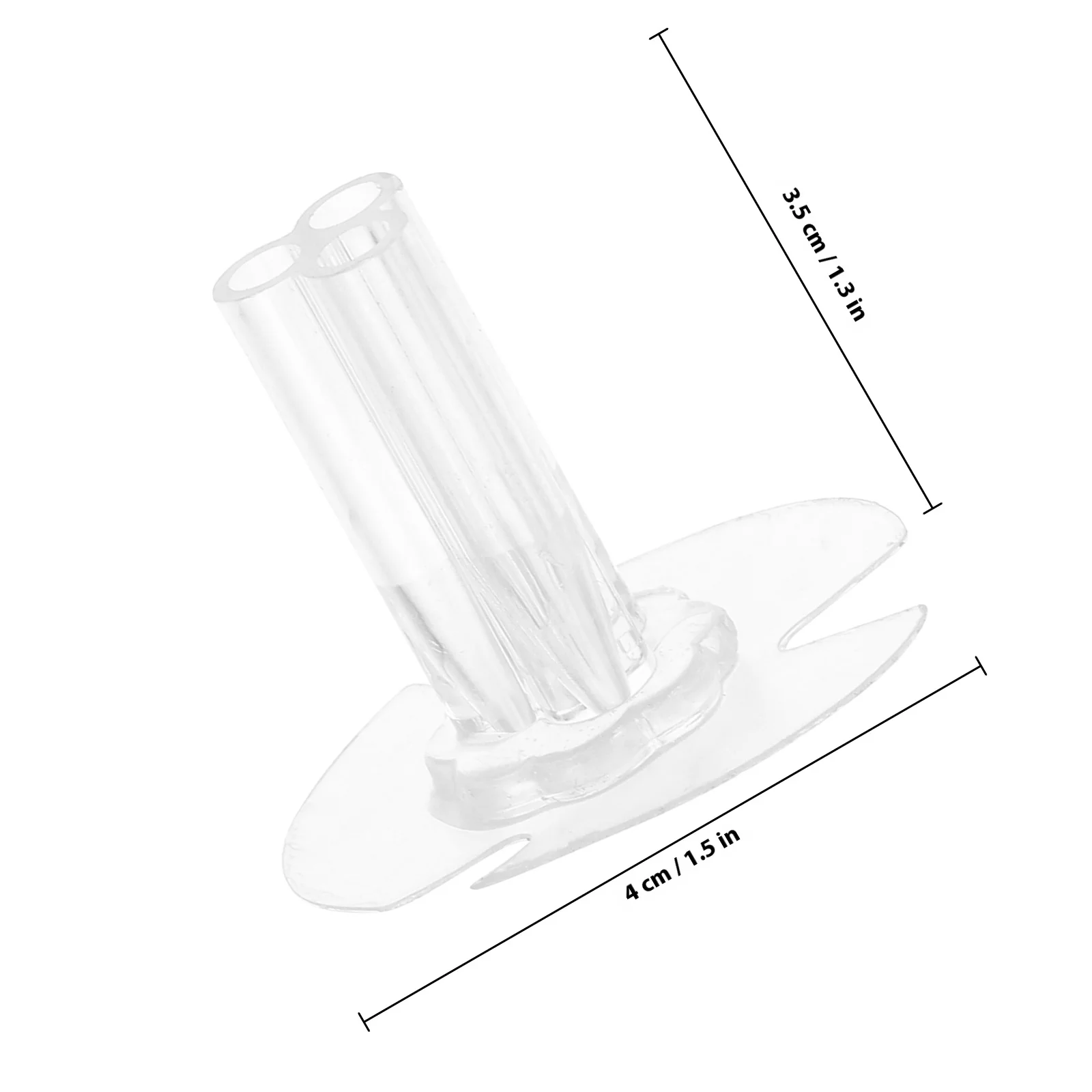 Soporte de flores autoadhesivo redondo de tres ranuras, Base de flores de plástico transparente para exhibición de arreglo Floral de fiesta, 30 Uds.