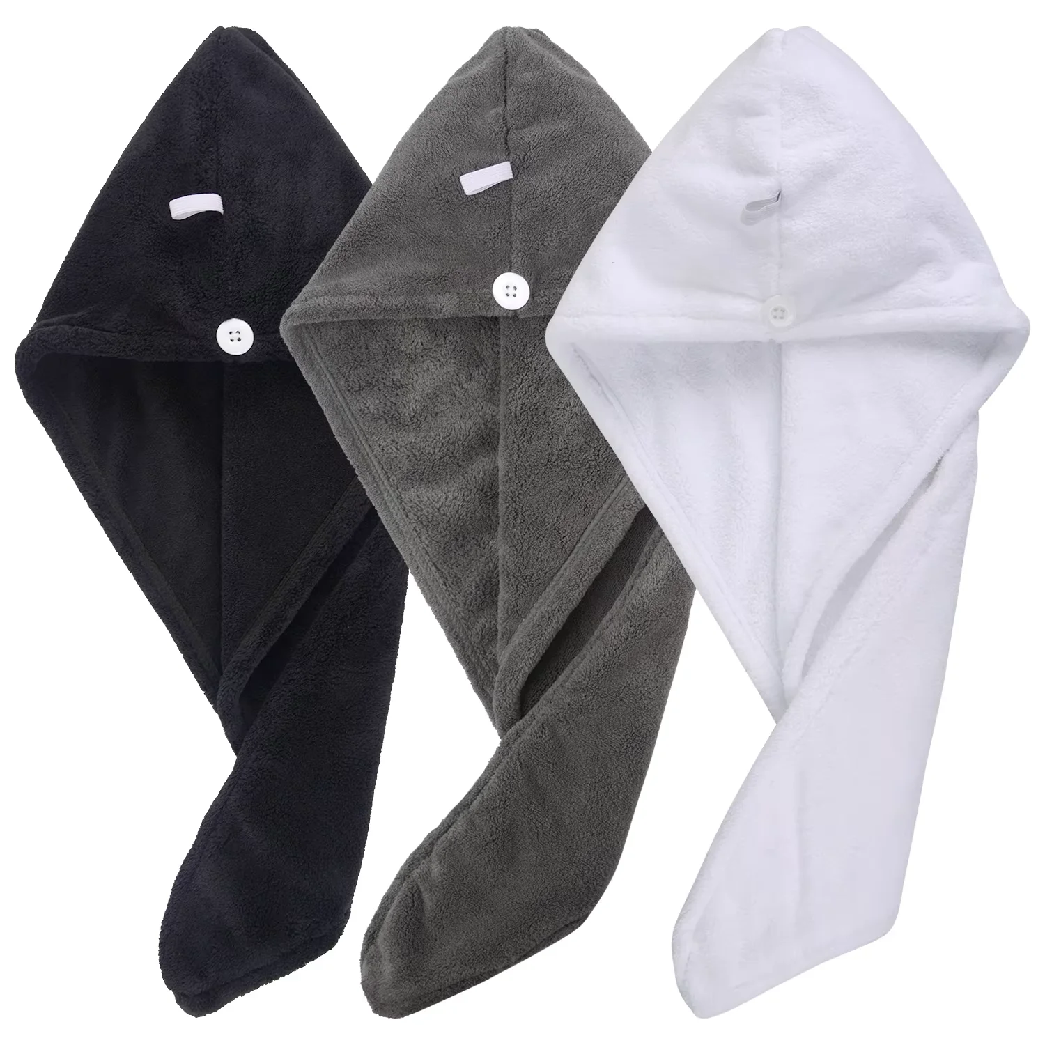 Hair Towel Wrap Super Absorbent Microfiber Coral Velvet Hair Drying Towel Quick Dry Hair Turban