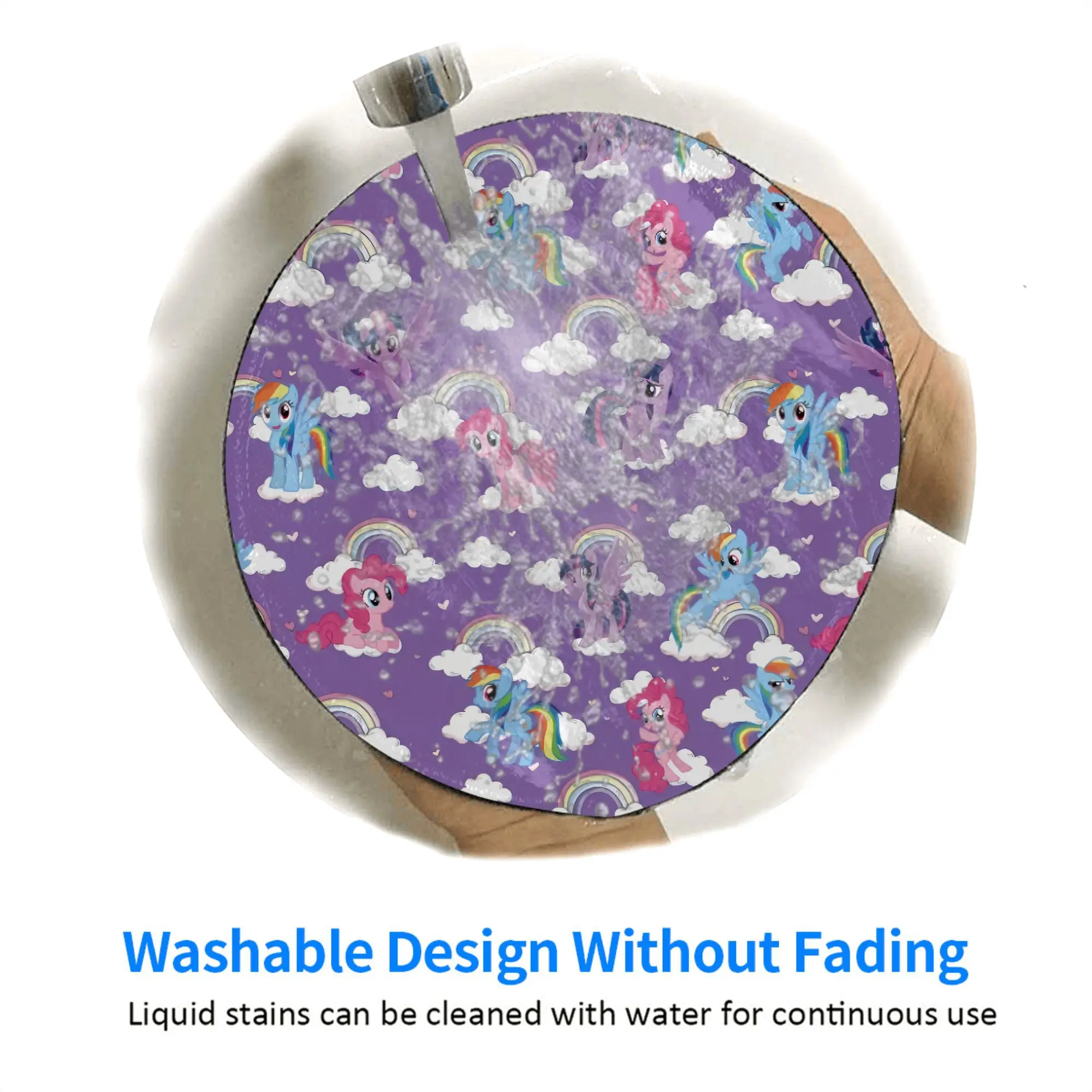 My Little Pony 8 inch ronde muismat bureaumat laptop muismat voor kantoor pc computer toetsenbord antislip rubberen bureaumat