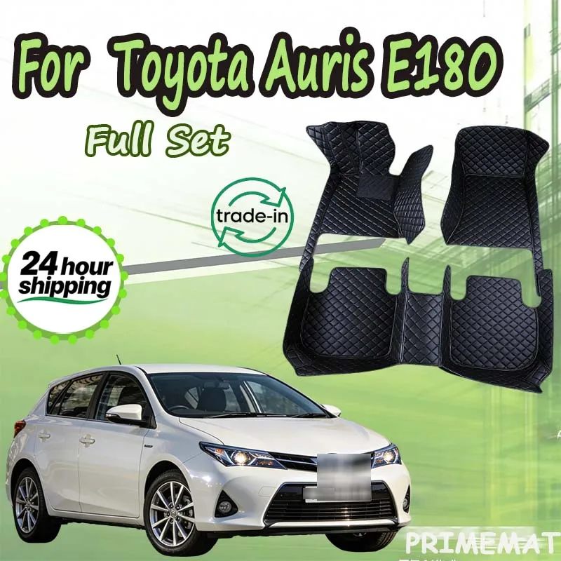

LUXURY Custom Made Leather Car Floor Mats For Toyota Auris E180 2012 2013 2014 2015 2016 2017 2018 Carpets Rugs Foot Pads