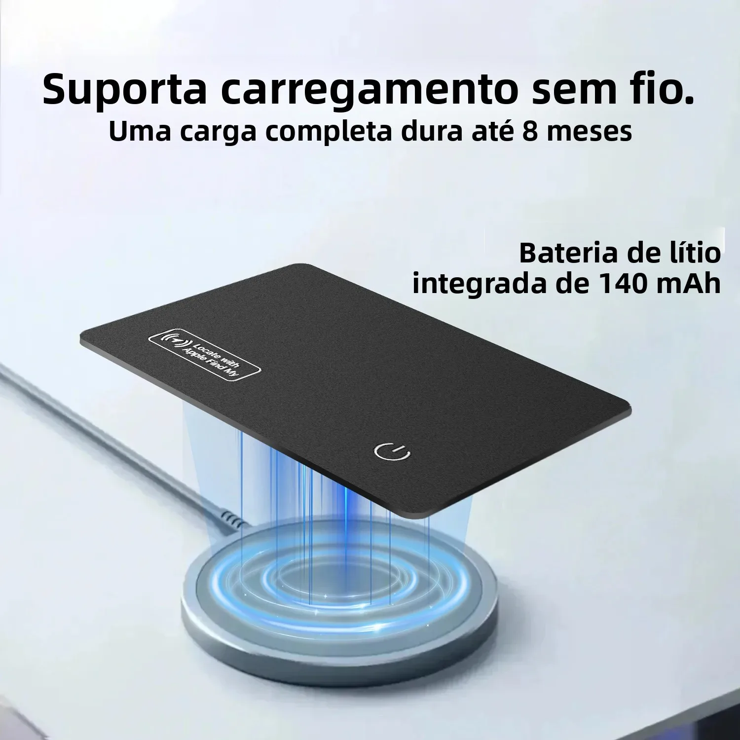 Novo Rastreador Bluetooth Inteligente 2026 para Apple Find My iPhone, Cartões, Carteiras e Chaves (Apenas iOS)