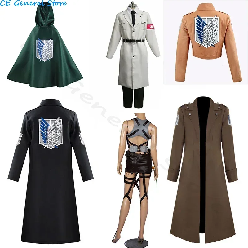 Anime Levi Ackerman Mikasa Ackerman Cosplay Costume Eren Jaeger Outfits Hange Zoe Cosplay Costume Attack on Titan