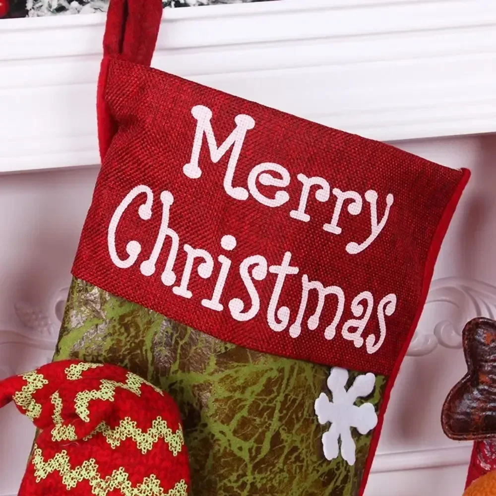 

Snowman Plush Ornaments Socks Stockings Storage Bags Santa Claus Christmas Socks Home Decor Gift Holders Christmas Tree Decor