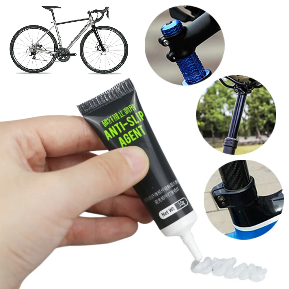 10g Carbon Fiber Anti Slip Agent Non-Corrosive Carbon Fiber Bike Parts Anti Slip Grease for MTB Bikes Handbars Seatpost Stems