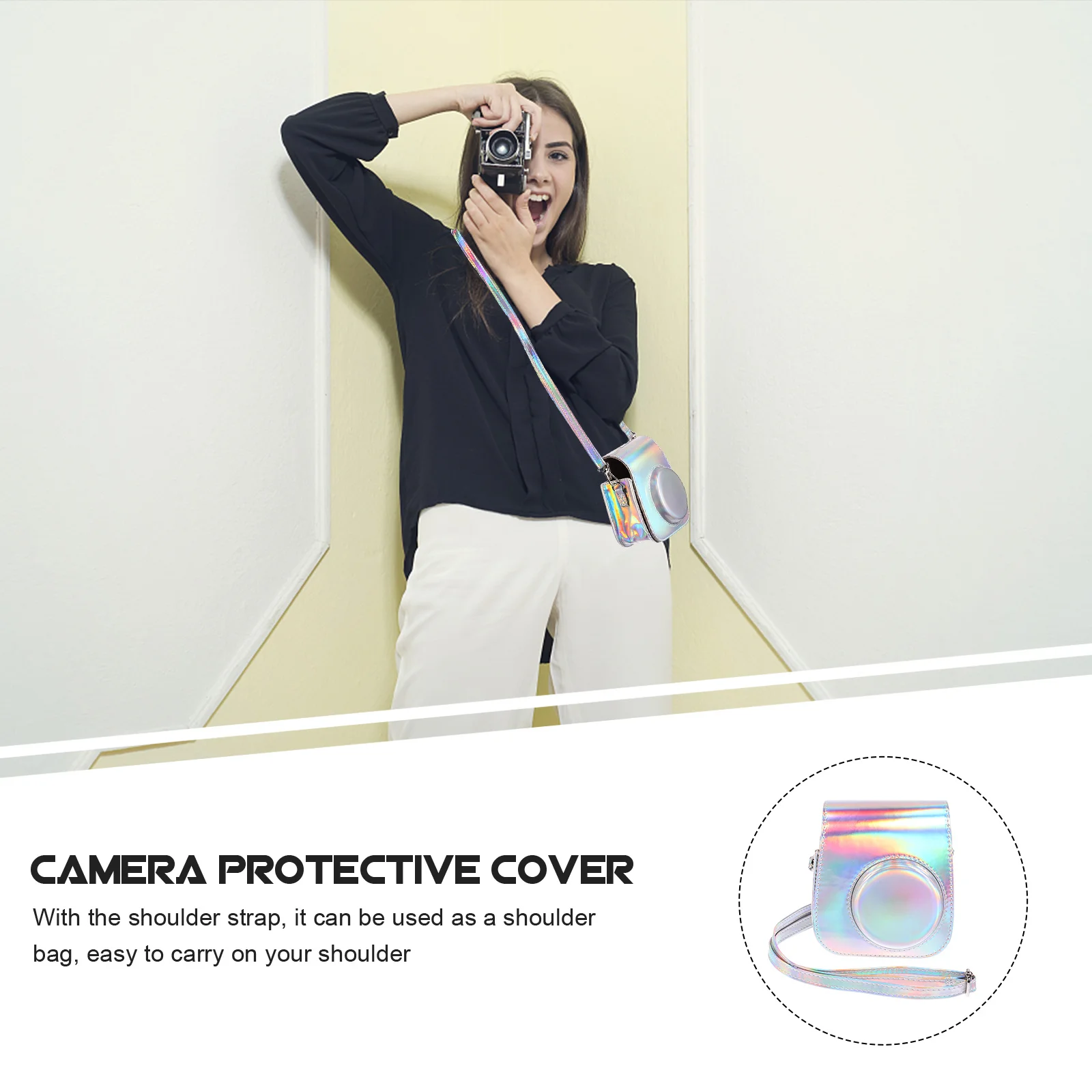 

Instant Camera Case Durable PU Cover for Mini 11 9 8 Protective Camera Bag Shoulder Strap Included Case for Mini 9