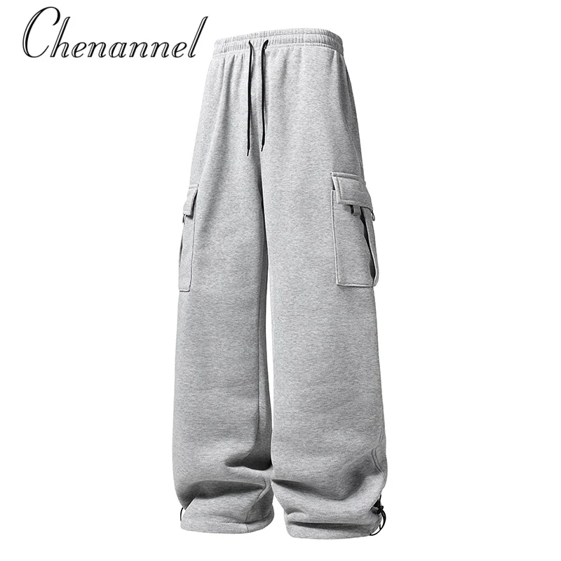 

Men's Spring Autumn Workwear Pants, Trendy Multi Pocket Japanese Style Casual Cargo Trousers