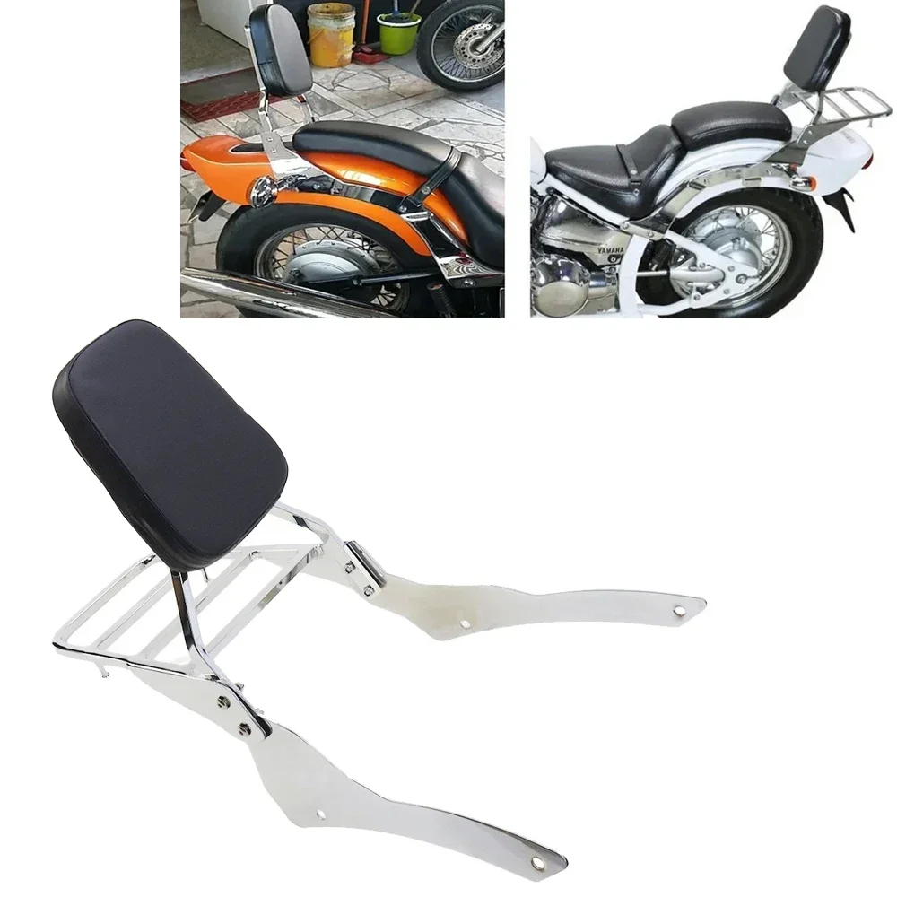 Rear Sissy Bar Backrest Luggage Rack Fit For Yamaha V-Star Dragstar 400 650 Classic 1998-2014 2000 2001 2002 2003 2004 2005 2006