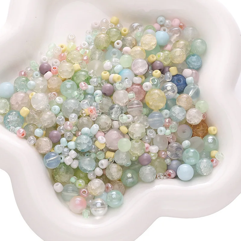90g 3-12mm Mixed Size Cnady Color Glass Beads Loose for DIY Jewelry Making Bracelet Necklace Accessories image 4