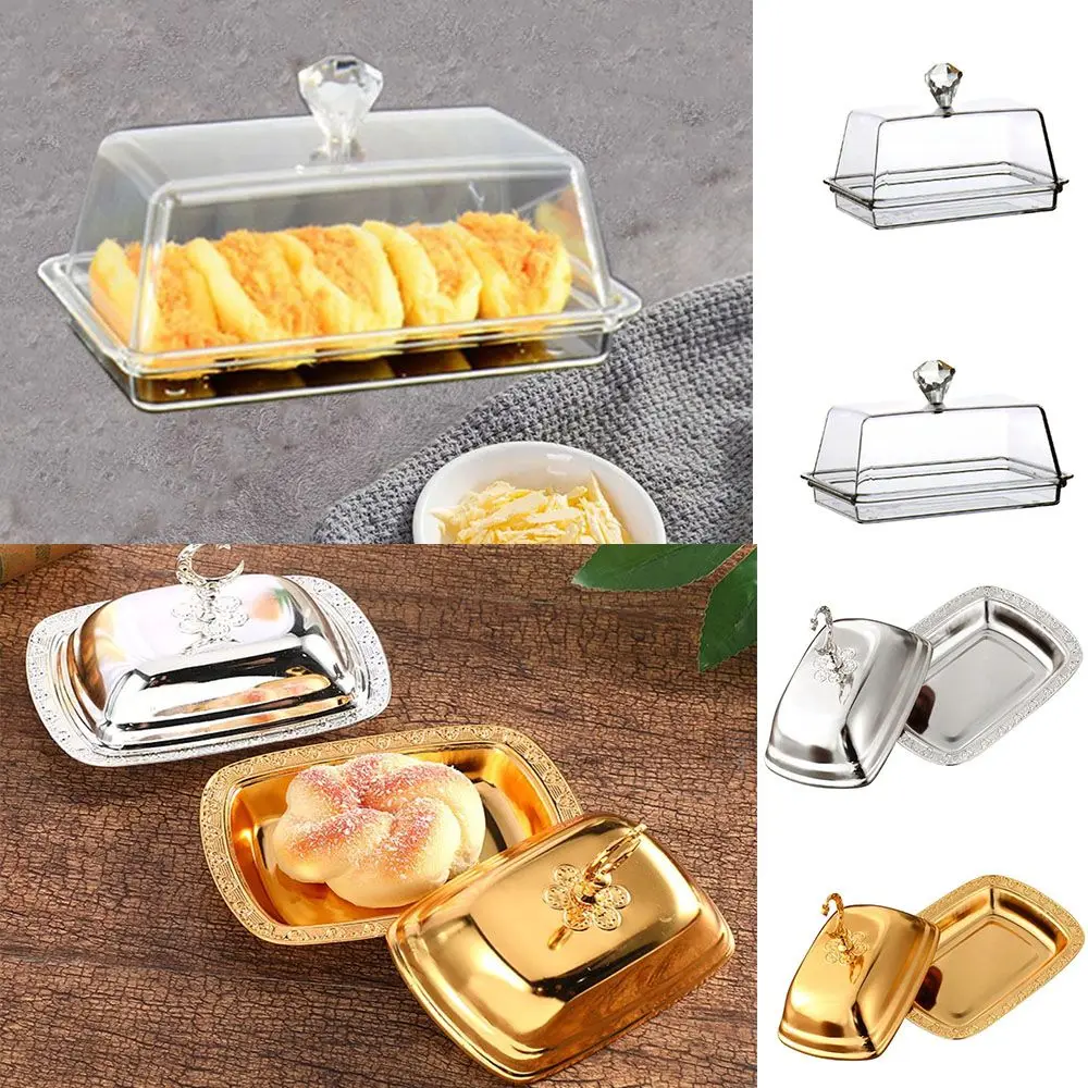 Butter Dish Dinnerware With Lid Kitchen Accessories Container Butter Holder Butter Keeper Tray Kitchen Fridge Refrigerator