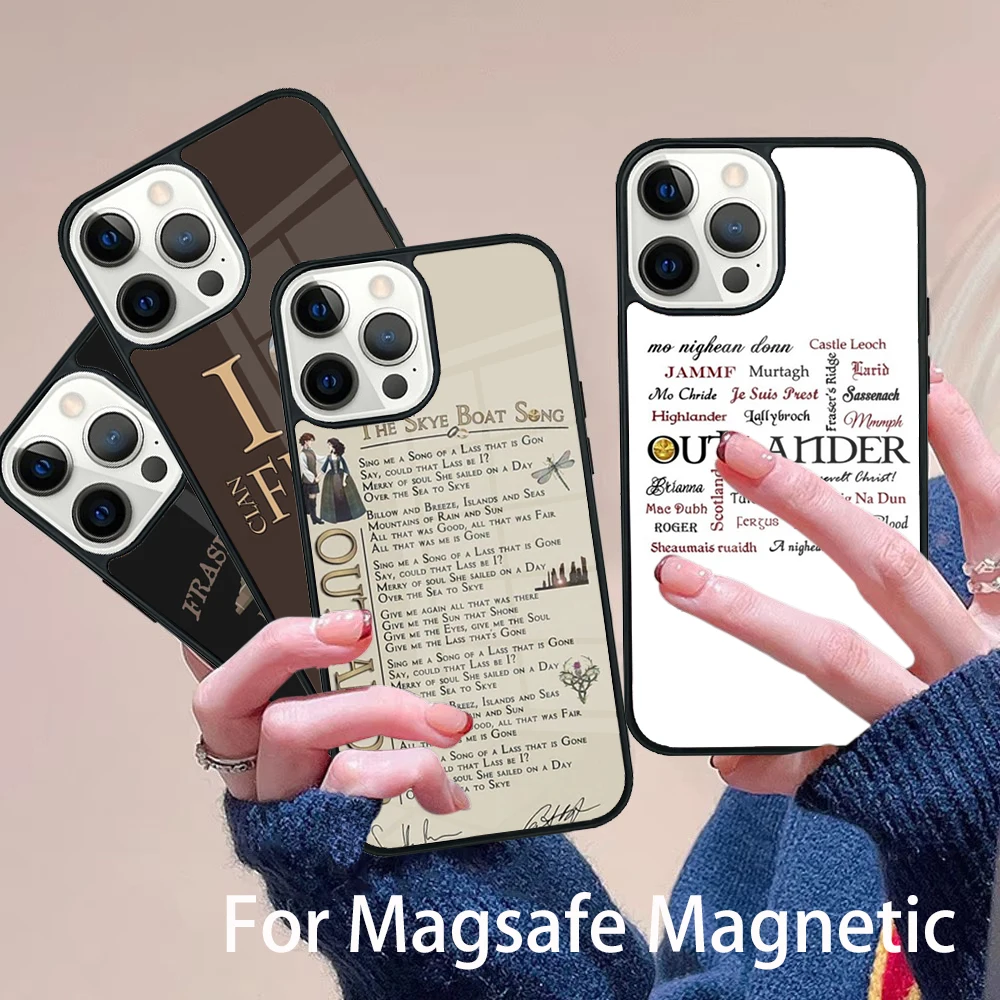 

OUTLANDER TV Jamie Fraser Sassenach Dragonfly Phone Case Magesafe Magnetic Cover For IPhone 16 11 12 13 14 15 Pro Max Plus