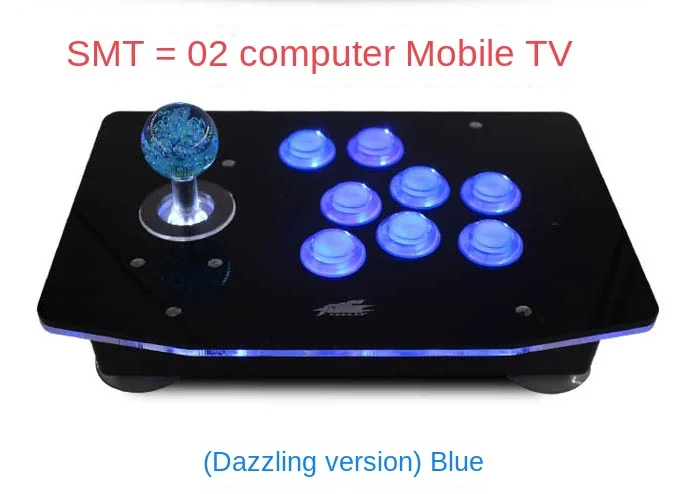 

Arcade fighting platform joystick, computer USB game battle controller, crystal transparent, triple and joystick button accessor