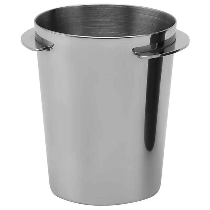 51Mm Coffee Dosing Cup Sniffing Mug for Espresso Machine Wear Resistant Stainless Steel Coffee Dosing Cup Silver