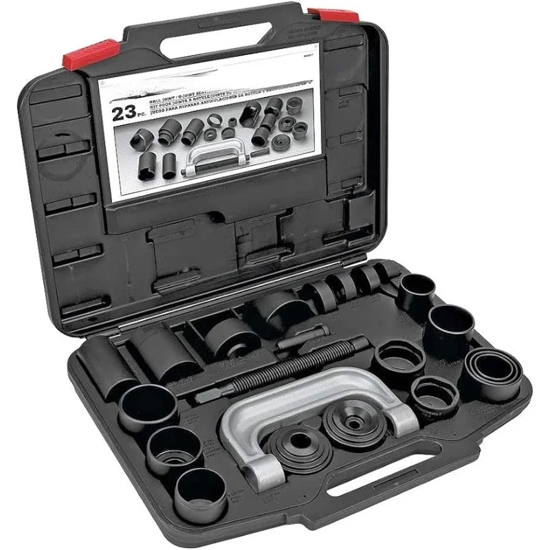 Joint Service Set, 23 Piece Tool Kit, Remove and Install Ball Joints, Receiving Tube, Adapters, Sockets