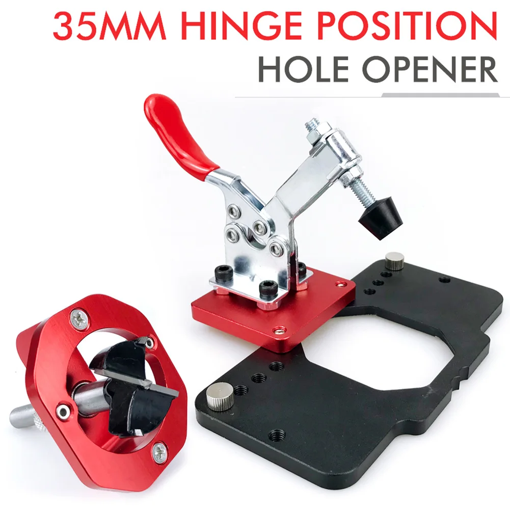 

35mm Concealed Hinge Drilling Jig Hinge Boring Hole Drill Guide Locator 35mm Hinge Boring Jig Puncher Template for Door Cabinets