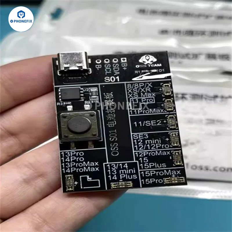 OSS W10 Tester ciclo batteria S01 scheda di attivazione cortocircuito per iPhone 11-15 Pro Max modifica strumento di riparazione efficienza batteria