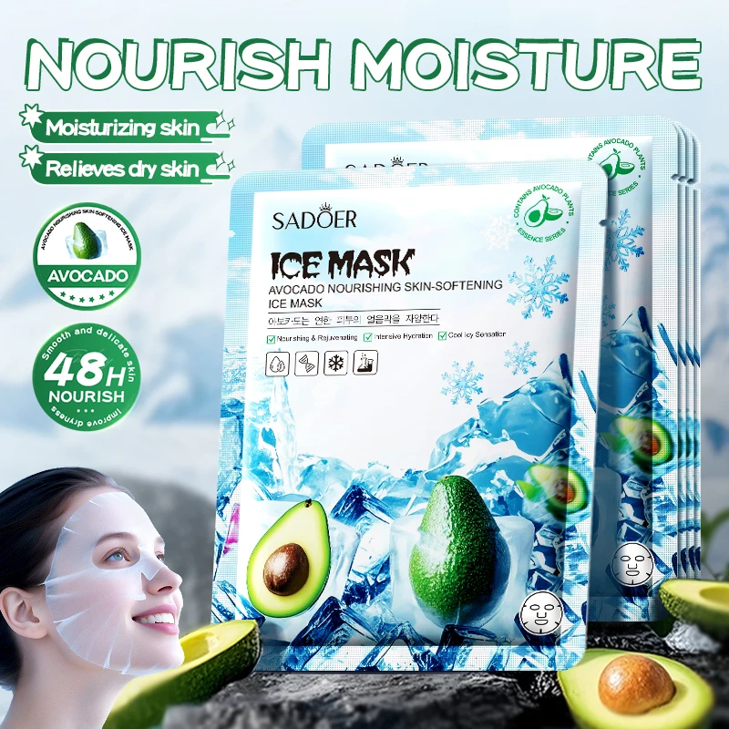 

5pcs SADOER Fruits Ice Face Mask Moisturizing Whitening Anti-Aging Anti Wrinkles Facial Masks Korean Skin Care