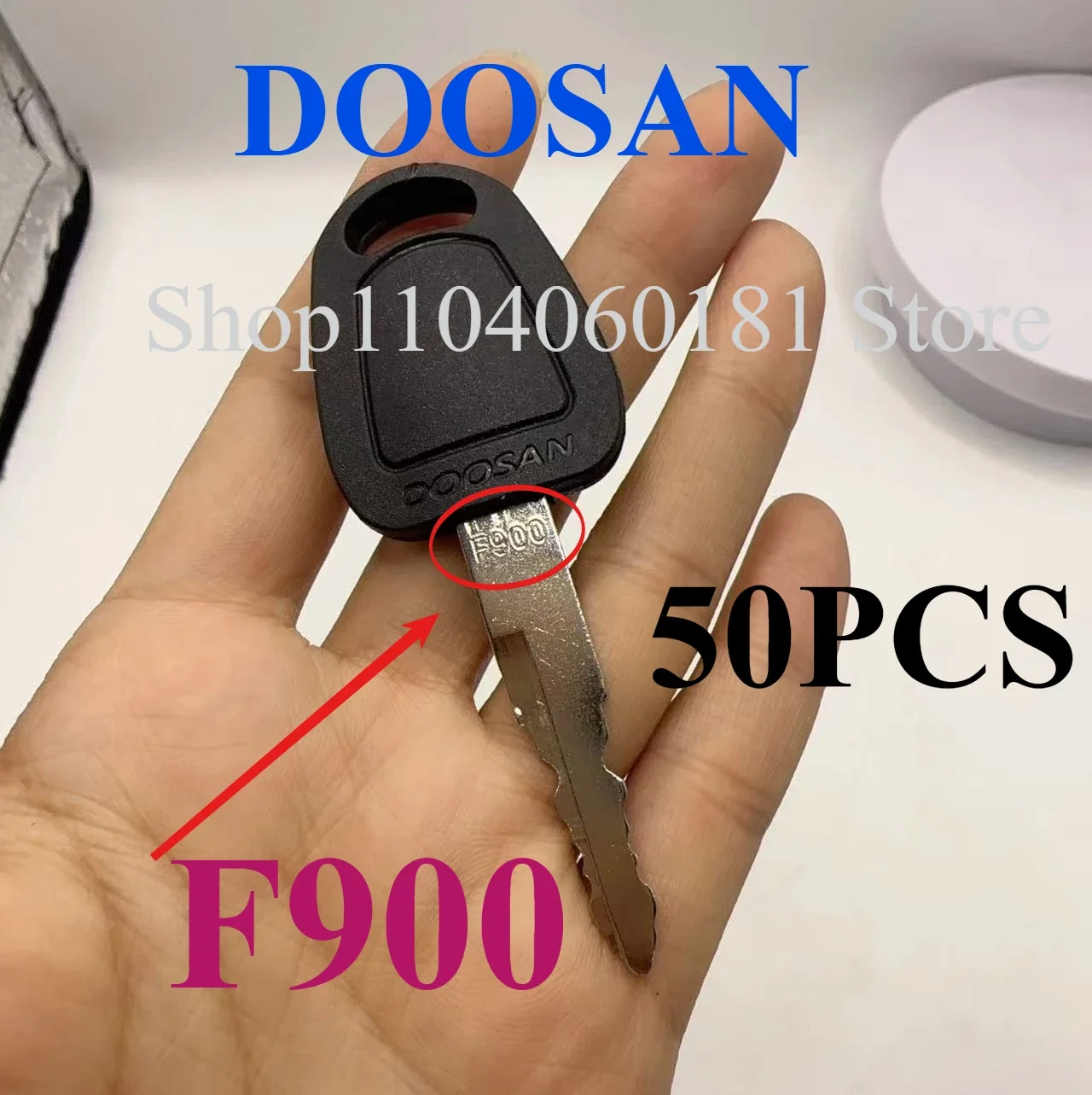 50PCS F900 Key For Doosan Deawoo Ignition Start Switch Door Lock Key Excavator Heavy Equipment