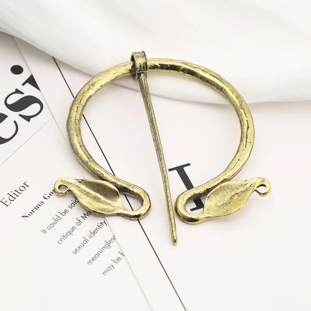 Medieval Viking Brooch Celtic Pattern Cloak Pin Vintage Metal Fastener Shawl Clasp Scandinavian Jewelry For Cosplay Gift