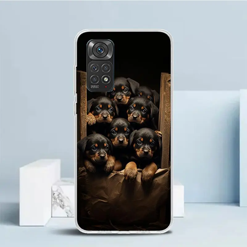 Rottweiler Dog Rottie Silicon Call Phone Case For Xiaomi Redmi Note 13 12 12S 11 11S 10 10S 11T 11E Pro Plus 9 9S 9T 8 8T 7 Cove