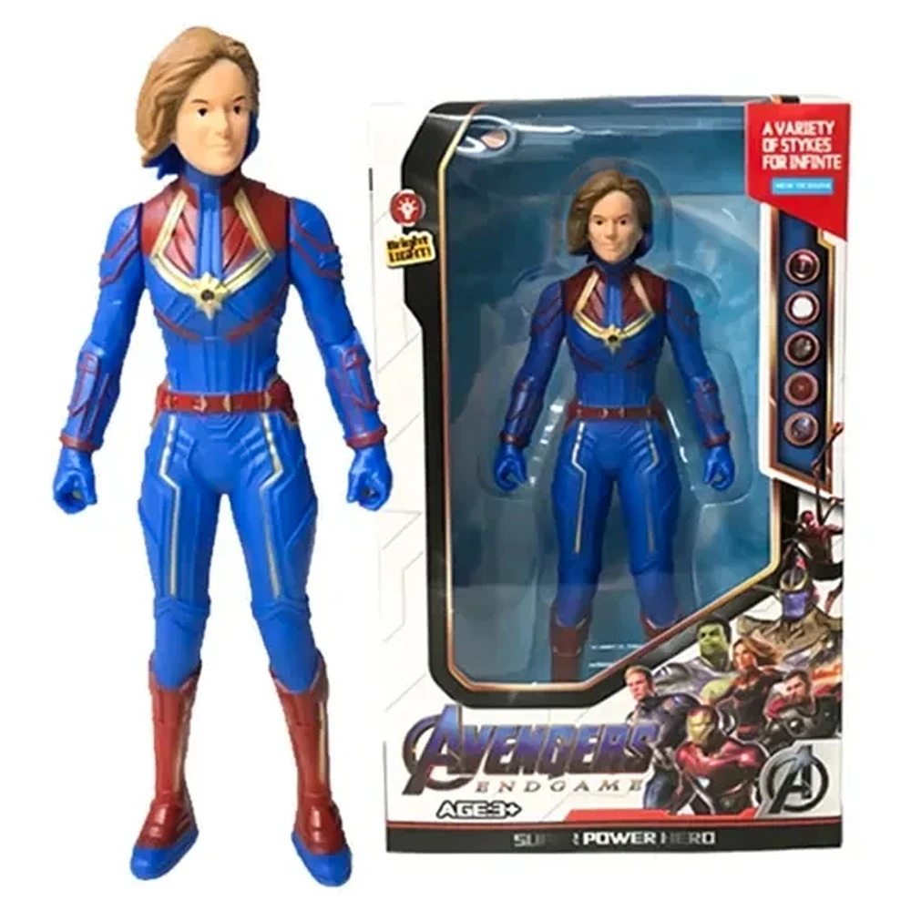 حار 17 سنتيمتر أعجوبة سبايدرمان نموذج أنيمي عمل أرقام الرجل العنكبوت كابتنيرونمان مضيئة لعب الأطفال الديكور دمى الهدايا #6