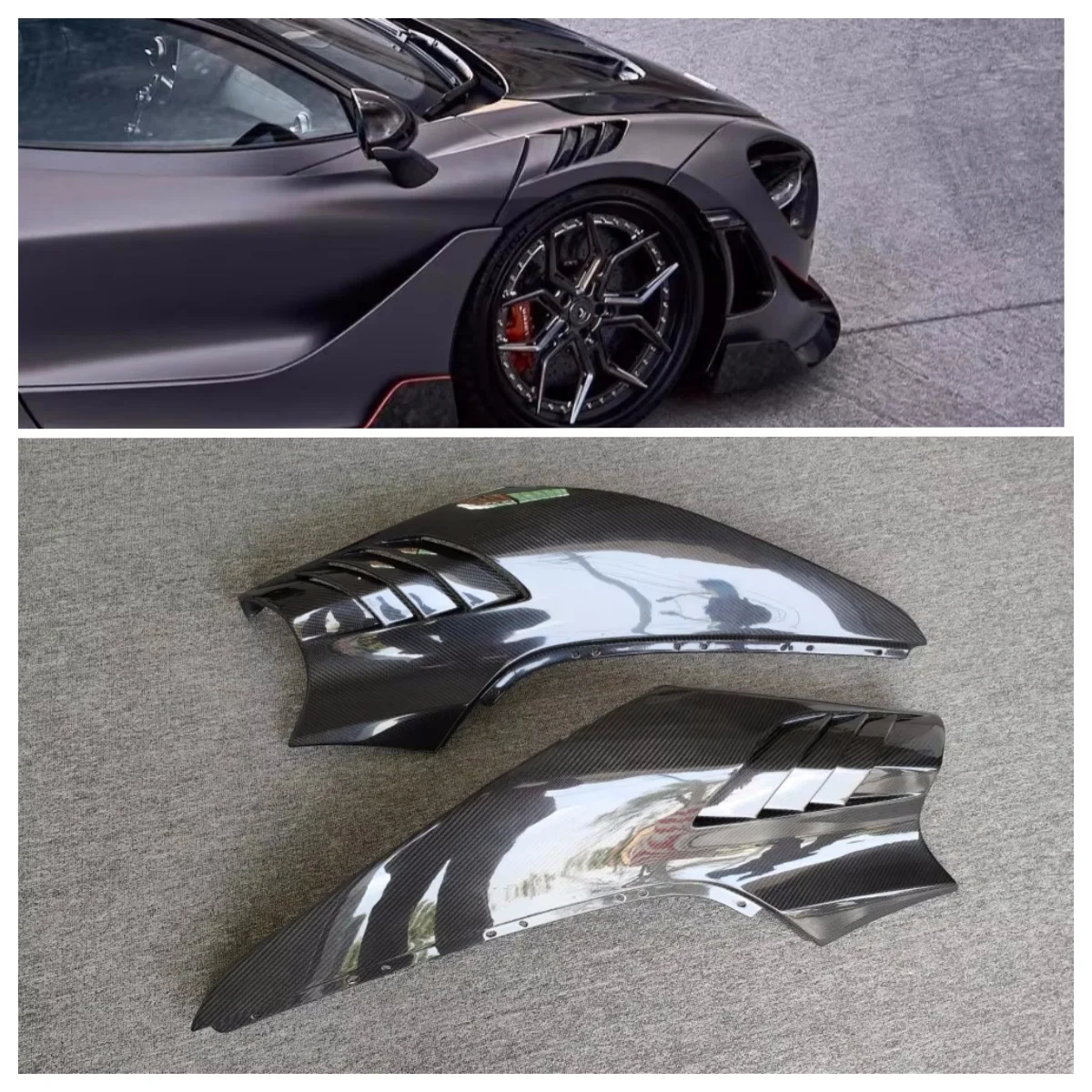 

High Quality Carbon Fiber Ry Style Front Fender Body Kit for McLaren 720S Upgraded Version