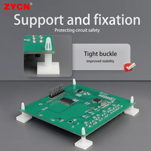 Imagen 2 del producto 100 Uds HC-5/6 palo de plástico de nailon Clip fijo módulo PCB espaciador bloqueo de separación adhesivo a presión columna de aislamiento de soporte de orificio de 3MM