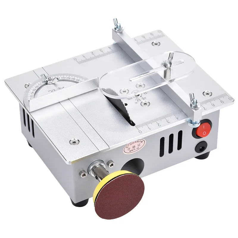 4 In1 Multifunctional Mini , Small Table Saw,Desktop Cutting Machine,Micro Lift Desktop Table Saw with Polishing Drill Machine