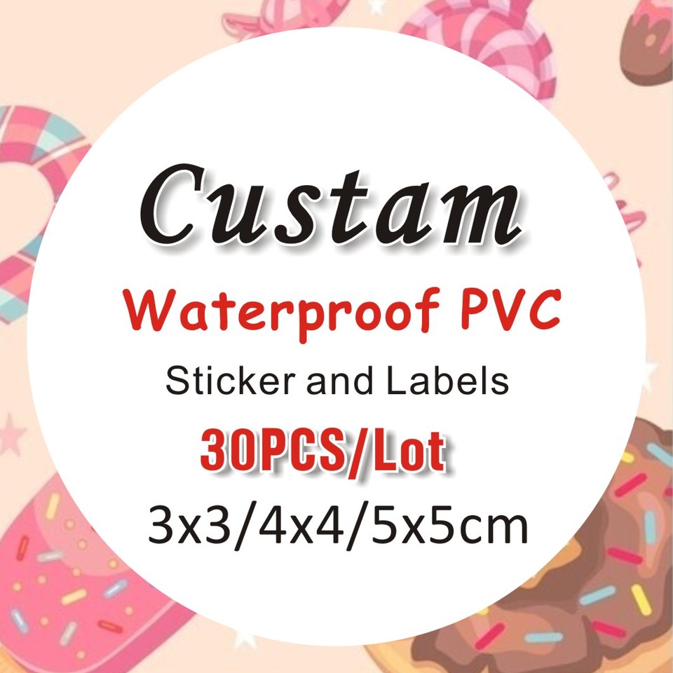  Waterproof sticker custom logo wedding birthday gift box sticker design custom size sticker 