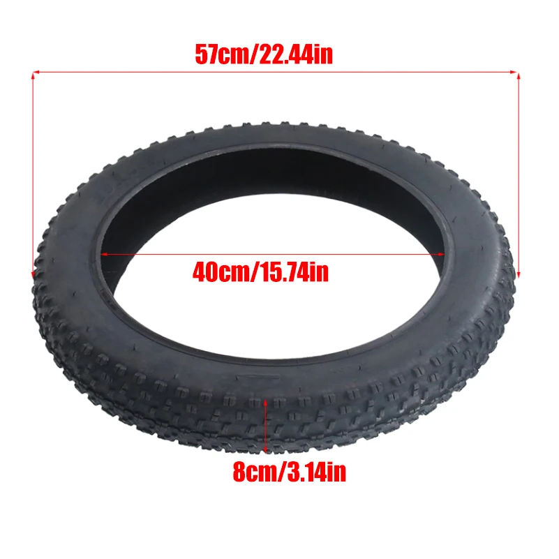 Durable Grippy  Sand Beach Bike Tyre 20x4.0 - Extra Wide Foldable Fatboy Big Tire for Snow Riding