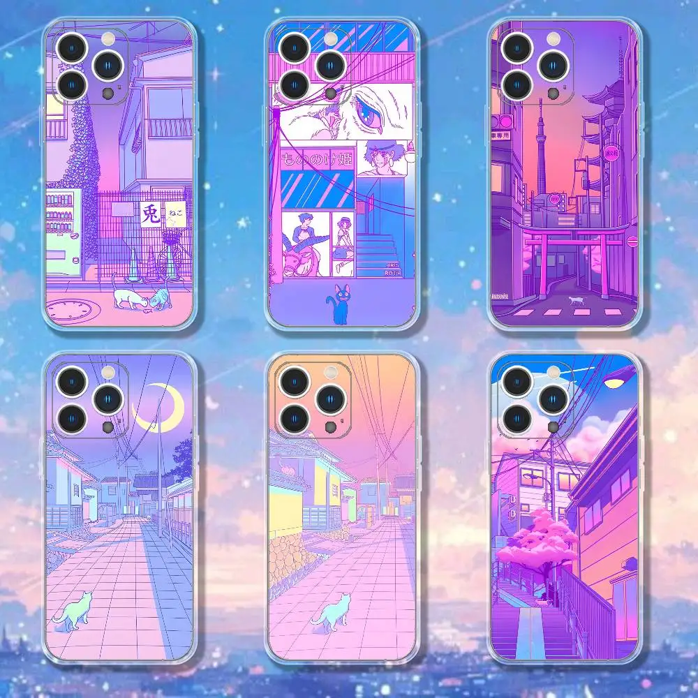 

Tokyo Nights Phone Case For iPhone 17,16,15,14,13,12,11 Pro,Max,Plus,X,XS,XR,SE4,E Mini Transparent Soft Cover