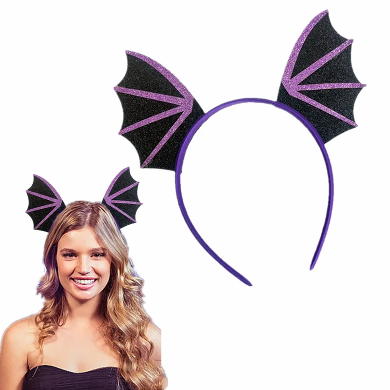 

Повязка для волос с летучей мышью, универсальная повязка на голову с элементами крыльев, повязка для волос с дьяволом, удобная повязка на голову для фестиваля призраков для костюмированных вечеринок, маскарада