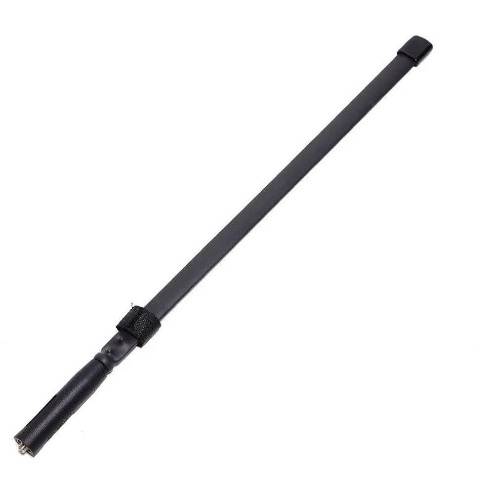 

18.8in 48cm High Gain Soft Whip Tactical Antenna 144/430MHz Dual Band Long Range for Ham Amateur Radio Foldable Aerials