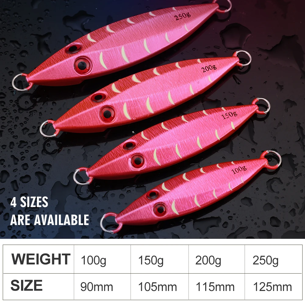 Slow Jig Metálico Luminoso Castfun – Señuelo de Pesca - imagen 5