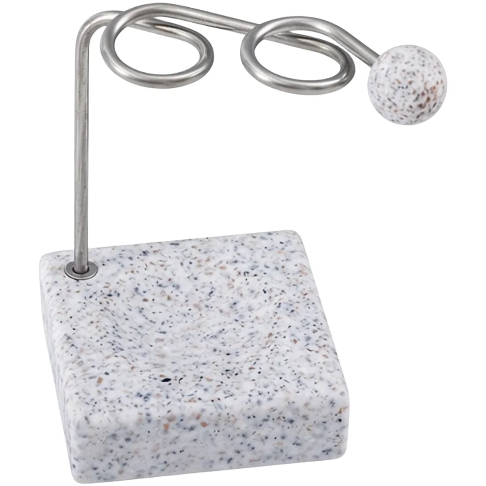 Stylish Toothbrush Holder with Stainless Steel Frame and Resin Base for Bathroom Countertop 2 Slot 16x11x9.5cm White