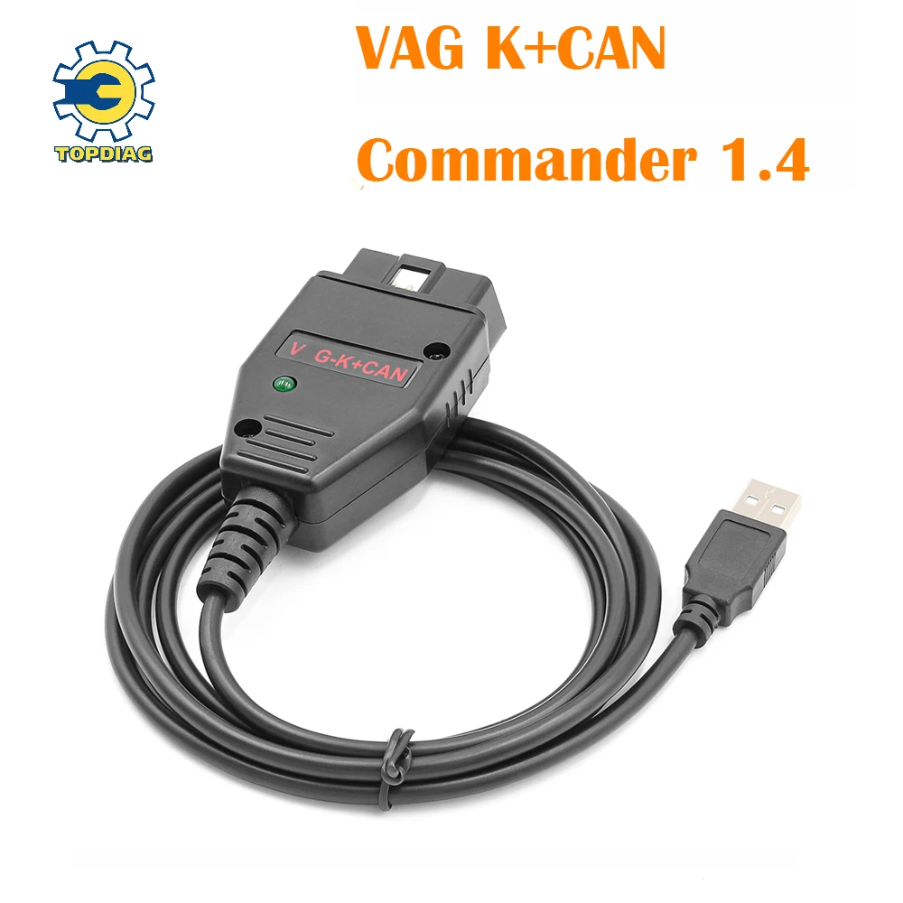 For VAG K+CAN Commander 1.4 Obd2 Diagnostic Scanner Tool OBDII VAG 1.4 COM Cable for Vag Scanner Interface COM K-line