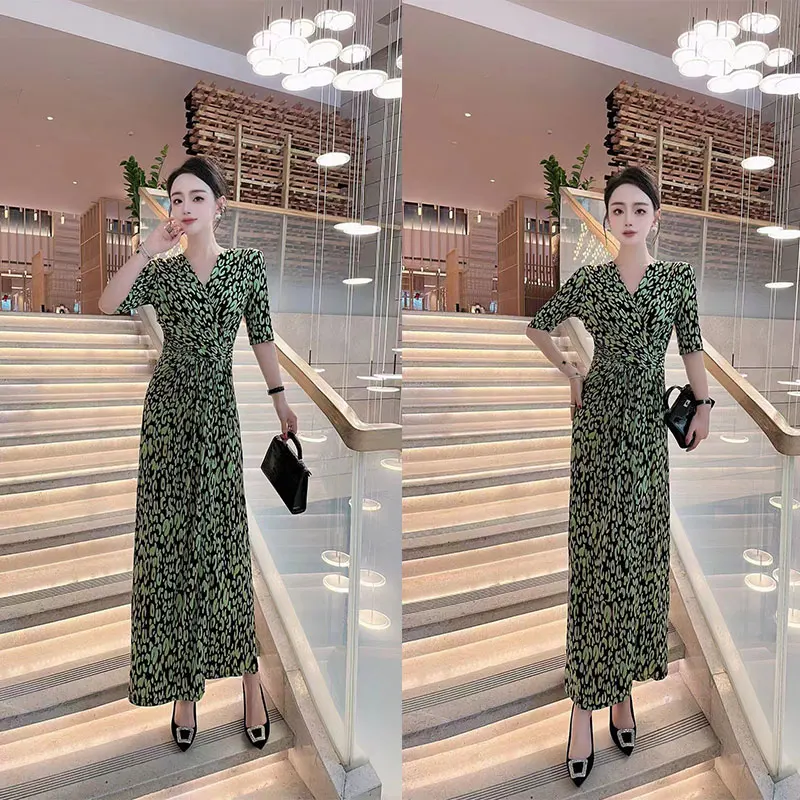 Fashionable and elegant printed design dress with exclusive style, noble and slimming women's clothing, high-qualit #031 C0-40