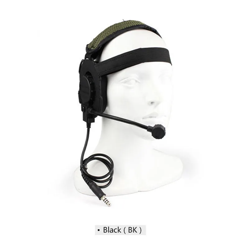 Tactical Headset III Z Tactical Bowman Elite II CS Headphone Use with PTT for Walkie Talkie Helmet Communication CS