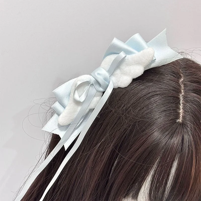 

【1Pair】 Hair Bow Angel Wings Lolita Style Y2K Accessories Pink Blue Hair Clips Hair Accessories Hairpin Headdresses for Hair