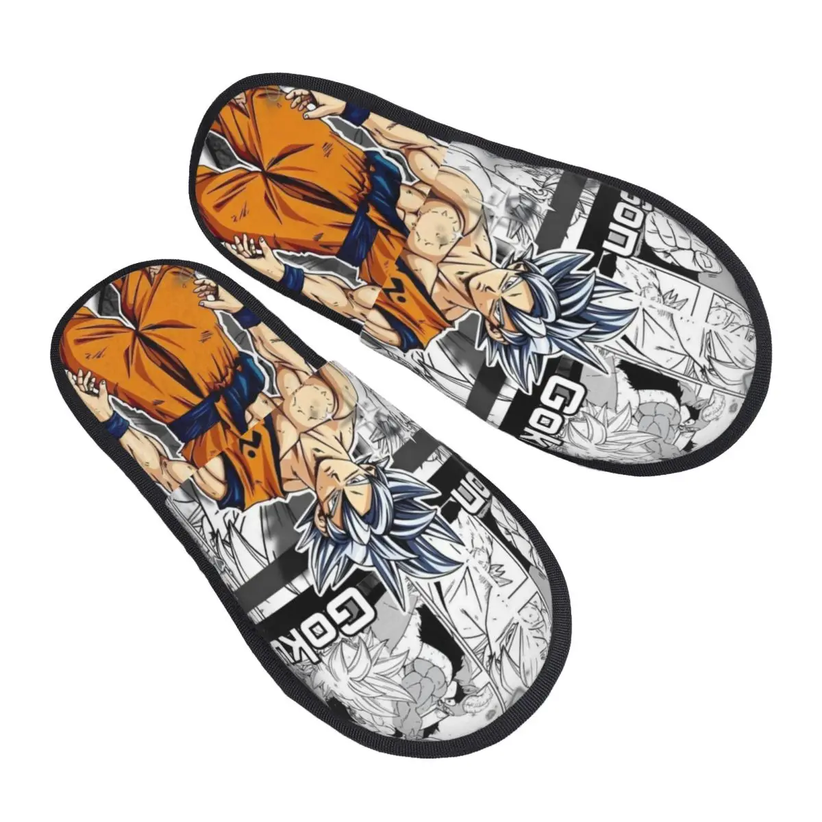 

Custom Goku Guest Slippers for Bedroom Women Manga House Slipper