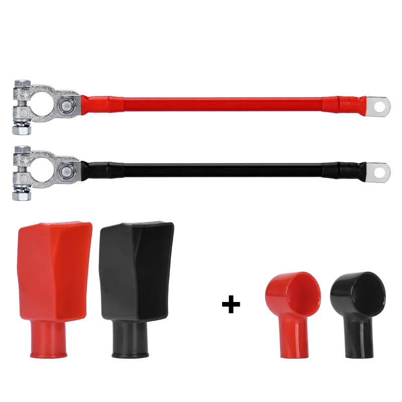 Car Inverter UPS 6 4 2 0 AWG Battery Connection Cable 25mm Super Soft Silicone Wire 35mm 50mm with Lug Parallel Connect Bellows