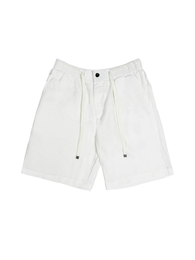 

Высококачественные комфортные льняные спортивные повседневные шорты для мужчин: свободные, роскошные, простые, длиной до колена, прямого кроя, модные, урбанские.