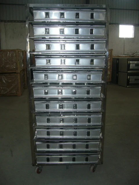 Carrello per rack per vassoi da forno per panini in acciaio inossidabile OEM per attrezzature da cucina con ruota, carrello per vassoi per forno da forno per alimenti 40 * 60