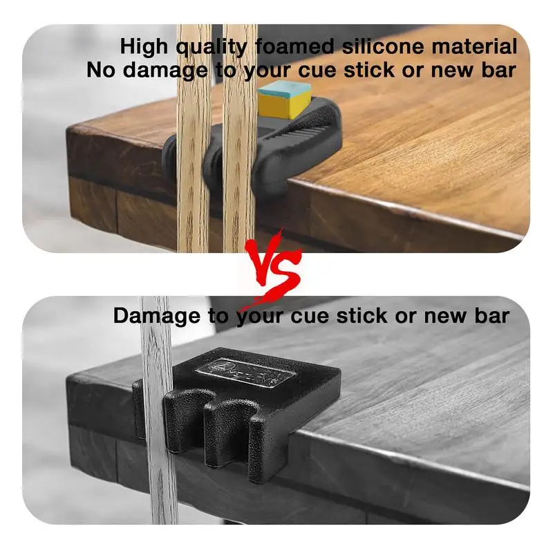 Cue Stick Holder Stable ขนาดเล็กไม่ลื่น Cue Rack ผู้ถือ Cue Rest อุปกรณ์บิลเลียดแบบพกพาโต๊ะพูลอุปกรณ์เสริมชอล์ก