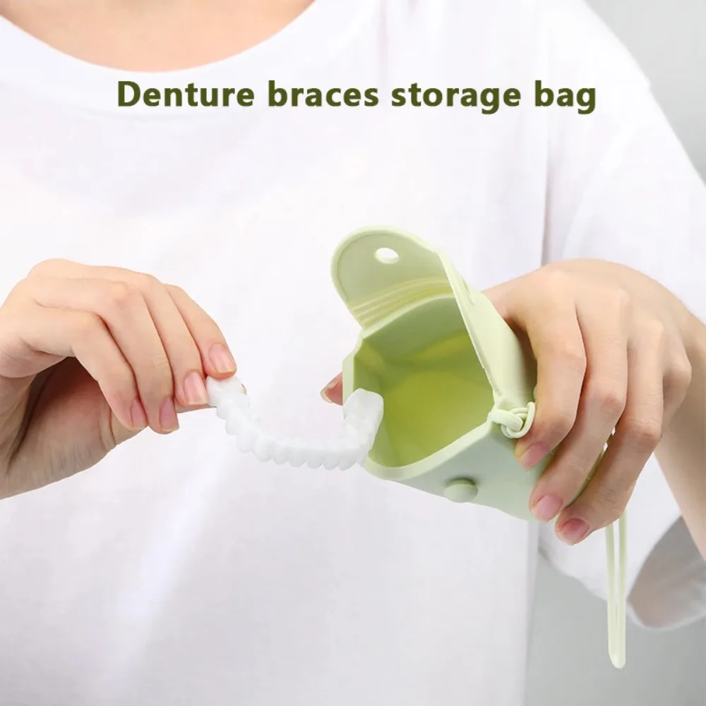 New Sealed Dental Denture Case Portable Anti Scratch Mouth Guard Container Silicone Retainer Storage Box Dental Denture