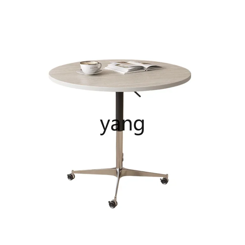 LMMmovable rotating multi-function lifting coffee table household writing table