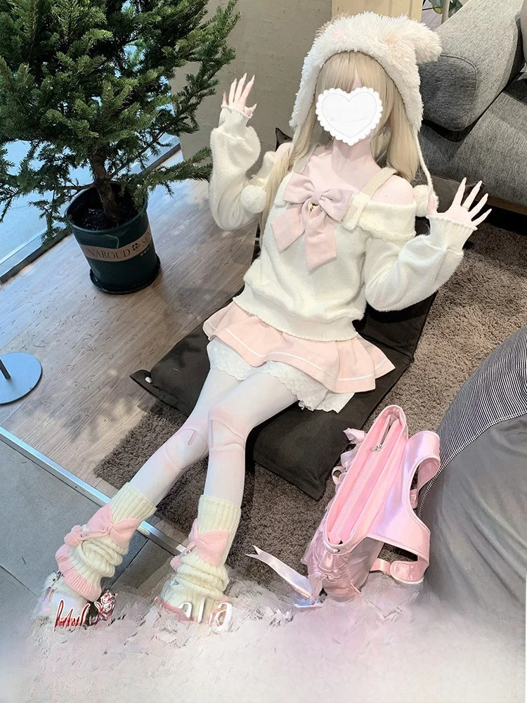 

Мягкий топ на одно плечо с цветочным принтом Lala Sauce и кружевной розовой юбкой с бантом, женский комплект из смеси полиэстера Sweet Sle