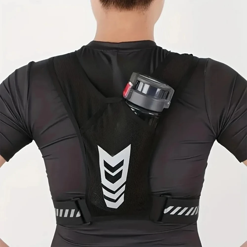 2026 Ultraleichte Laufweste mit Handytasche und Wasserflaschenhalter, atmungsaktiver Hydrationsrucksack für Outdoor-Radfahren, Wandern und Trailrunning – Detail 2